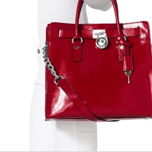 Michael Kors Patent Leather Hamilton Tote